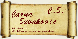 Čarna Šuvaković vizit kartica